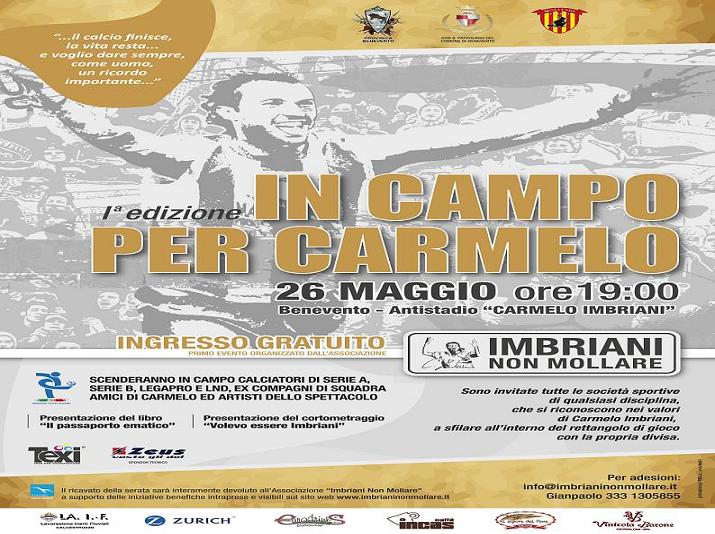 ‘In campo per Carmelo’ 1° Edizione, 26 maggio ore 19